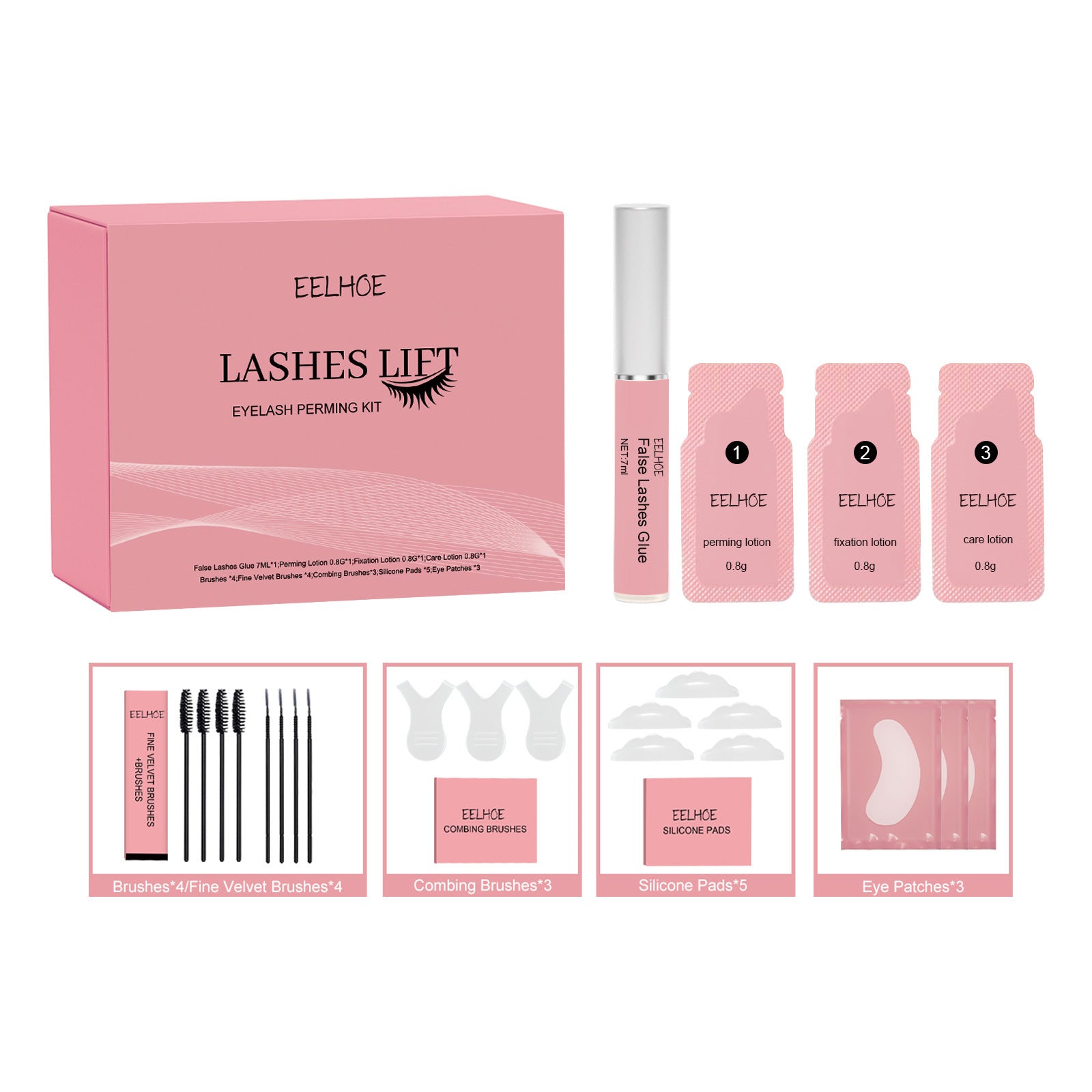 Curling Eyelash Set, Natural, Beautiful, Slender, Thick, Curling, Gentle And Non-Smudged Eyelash Set